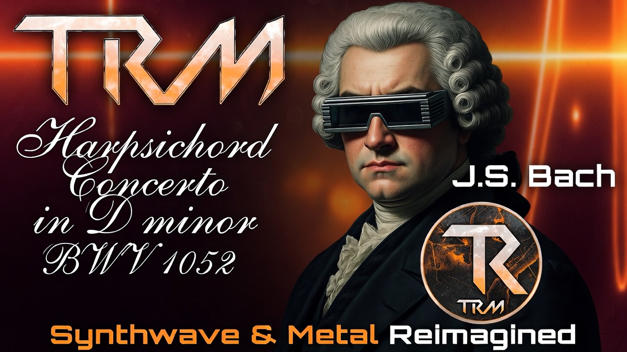 BWV1052 Concerto in D minor synthwave rock reimagined artwork